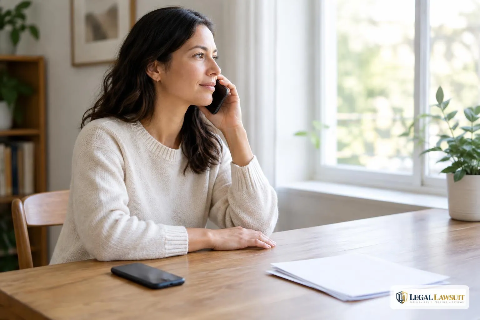 Adult preparing a calm response to an insurance recorded statement request